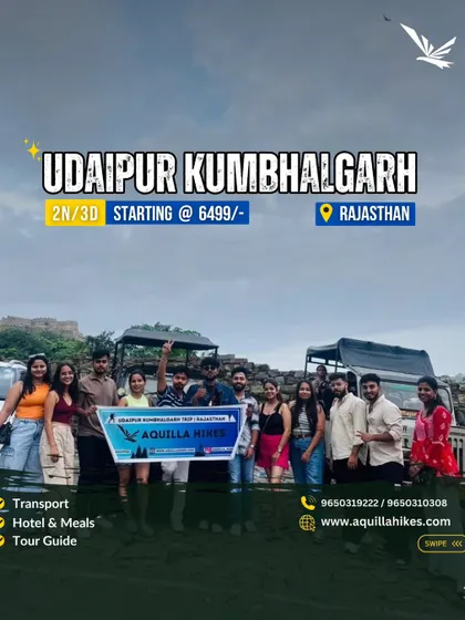Our Udaipur and Kumbhalgarh trip is another popular royal getaway. For a starting price, you get transport, hotel, meals, and a guide for a 2-night, 3-day trip.