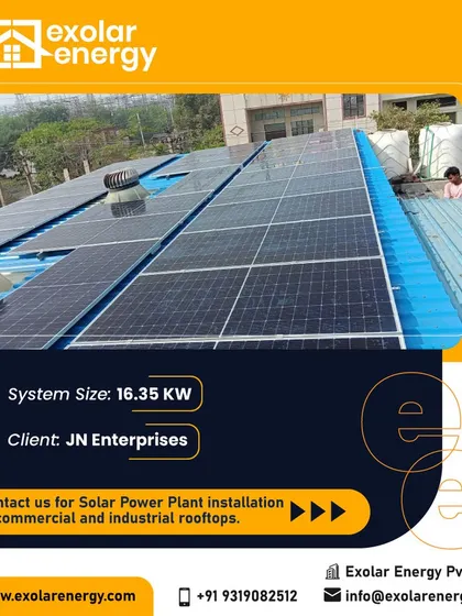 A 16.35 kW solar installation for JN Enterprises. We help commercial enterprises achieve energy independence and significant financial savings.