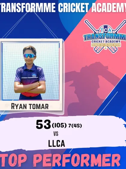 Ryan Tomar's patient fifty in the test match against LLCA.