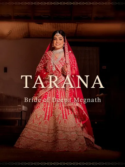 Tarana was a special bride who trusted me completely. Her final look in this red lehenga is a testament to what we can create when we work together with a shared vision.