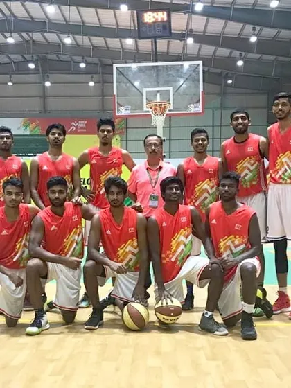The Jain University team at the Khelo India University Games 2020.
