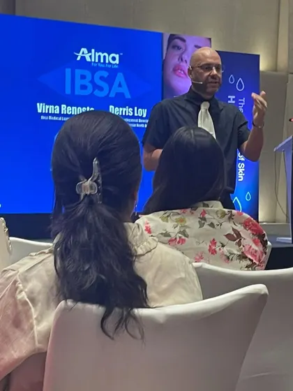 At an exclusive Profhilo seminar, learning about the latest in skin bio-remodeling. This treatment is a game-changer because it stimulates your skin's own collagen and elastin, providing a natural, youthful glow.