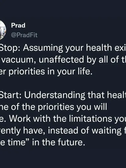 Based on 10 years of coaching, I've identified common mistakes people make when trying to lose fat. This series presents a simple "Stop/Start" framework. For example, stop working out from a place of self-loathing and start working out from a place of self-improvement.