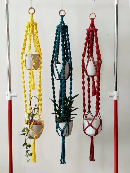 The bright yellow, teal, and red colors are so eye-catching.