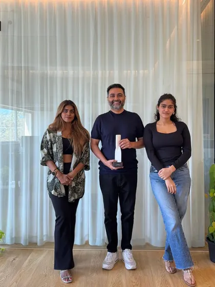 My team and I with the IDAC Hospitality Architecture award at our studio. This is a celebration of the incredible collaborators and clients who believed in our vision.