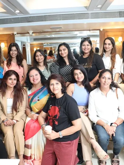A group of our avid readers with author Kanchana Banerjee. This photo perfectly captures the energy and excitement of our author meet-and-greet events.