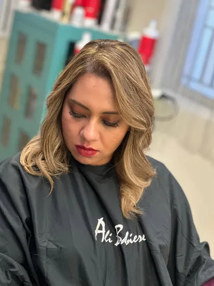 A transformation where change is always good. A beautiful, soft blonde look.