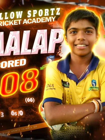 A fantastic century from Aalap M, scoring 108 off just 66 balls. We develop batsmen who can dominate the opposition with skillful and aggressive play.