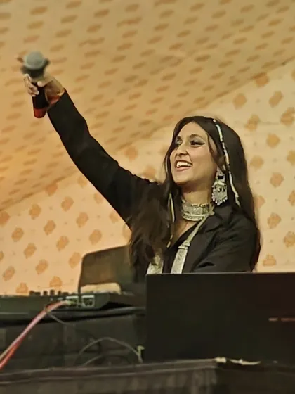 Raising the energy with the crowd. A great Garba night is a conversation between the DJ and the dancers, and I make sure we're all on the same wavelength.