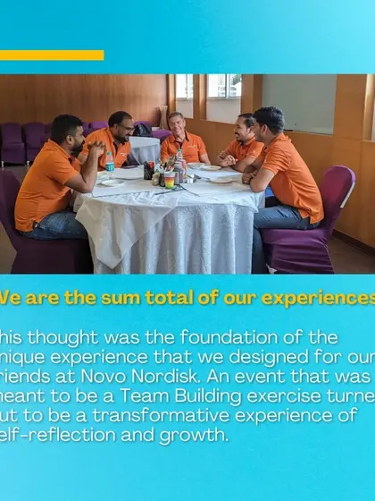 "We are the sum total of our experiences." This was the foundation of the unique team building exercise we designed for our friends at Novo Nordisk, which turned into a transformative experience of self reflection and growth.
