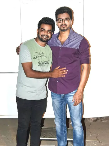 A full-length shot with Thalapathy Vijay. Working with him and seeing his discipline and energy firsthand is a huge source of inspiration for me as a performer.