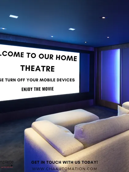 Welcome to your fully integrated home theatre. Our automation connects all your devices, allowing you to control the screen, sound, and lighting to bring movies, sports, and video games to life.