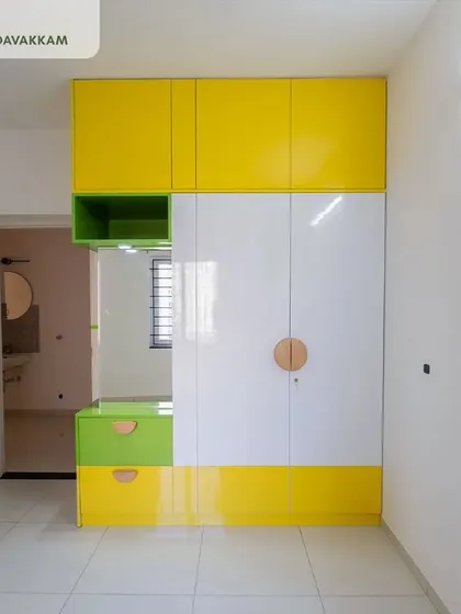 A duplicate image of the vibrant kids' bedroom wardrobe at Casagrand Zenith.