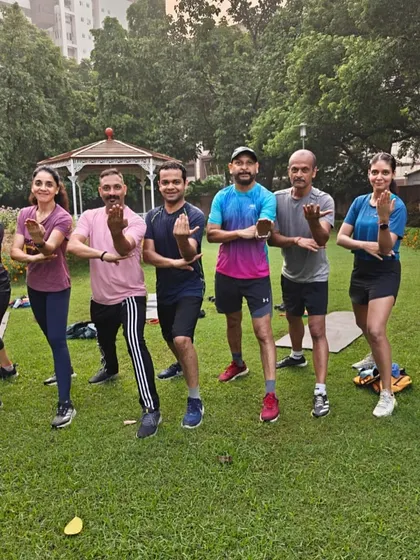A group of warriors in our outdoor gym. We train together, building strength and resolve as a unit. This is what it means to be part of the GRR tribe.