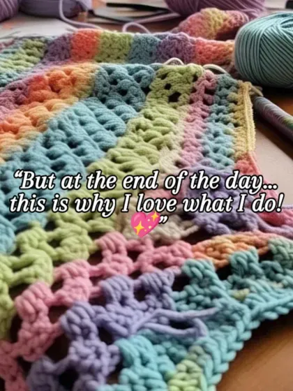 Where did the time go? I thought I'd crochet for just five minutes, and now hours have passed. This is what happens when you love what you do.