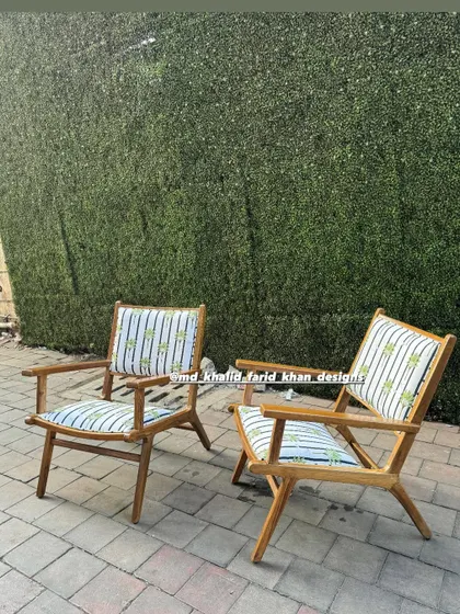 Another shot of the fun, tropical-themed chairs.