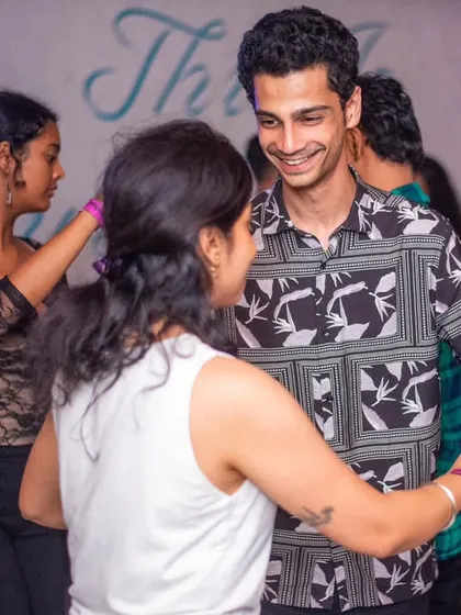 A happy and relaxed couple enjoying the music.