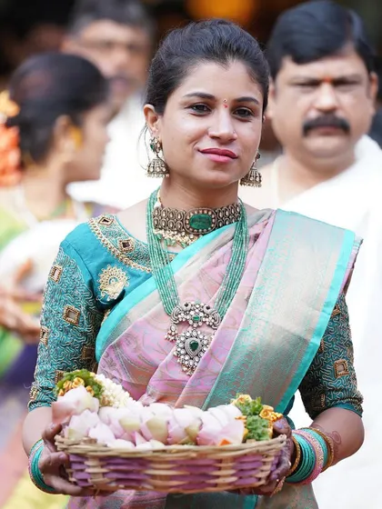 A beautiful client at her wedding, captured in a candid moment. I love seeing my jewellery become a part of these real, happy memories.