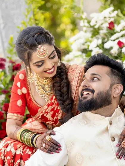 The joy of a wedding day, perfectly complemented by intricate henna. My designs are created to look stunning not just up close, but also as part of your complete bridal look in your wedding photos.