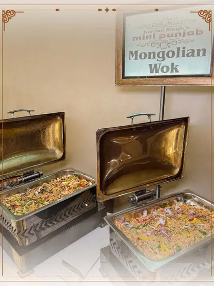 A glimpse of our Mongolian Wok station, where guests can enjoy delicious and customized stir-fried noodles and rice, prepared fresh by our skilled chefs.