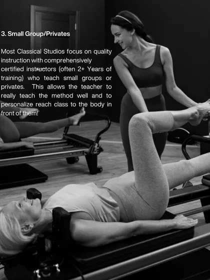 Classical studios often focus on small groups and privates, allowing the teacher to personalize the class to the bodies in front of them.