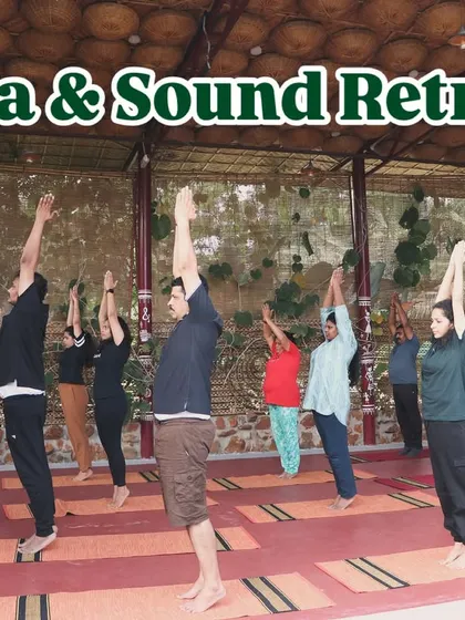An image capturing the essence of our Yoga & Sound Retreats.