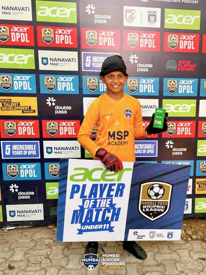 A U11 goalkeeper named Player of the Match.