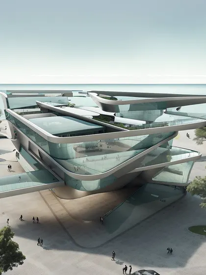 A duplicate of the alternative render for the Hyderabad clubhouse.