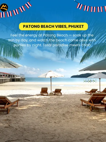 The energy of Patong Beach in Phuket is unmatched. You can soak up the sun by day and watch the beach come alive with parties by night.