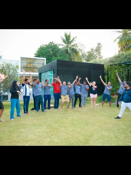 Leading a group in a fun, synchronized activity. It's a great visual of how I can get an entire group to act as one team.