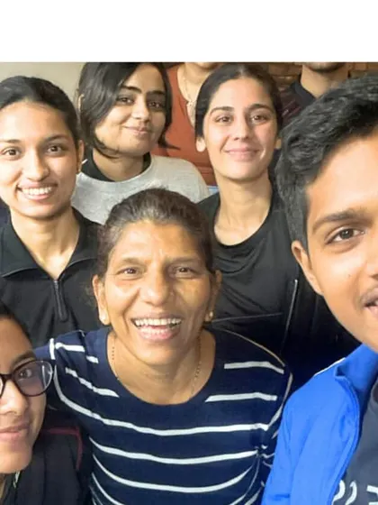 A selfie capturing the positive spirit and teamwork among our shooters and coaches after a productive training session.