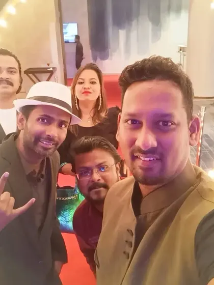 A band selfie from a fun night at the Four Seasons. We bring a great sense of camaraderie and fun to every event.