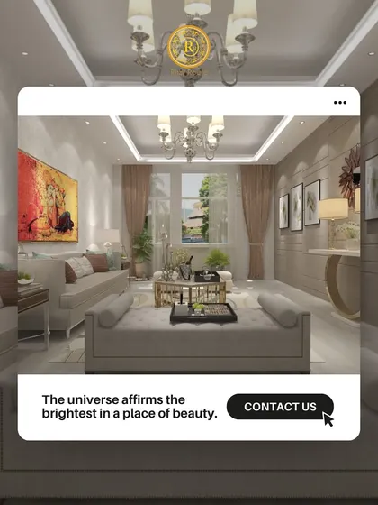 The universe affirms the brightest in a place of beauty. This pop-up style image showcases a luxurious living room designed for comfort and elegance.