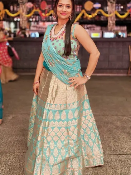 Dressed for the occasion at the Parekh family's Mamera function. I believe in being a part of the celebration, not just managing it, and my attire always complements the event's theme and formality.