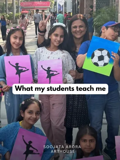 I am forever thankful to my tiny teachers who remind me that patience, creativity, and laughter make life magical. Here they are, proudly showing off their ballerina and soccer paintings after a fun outdoor session.