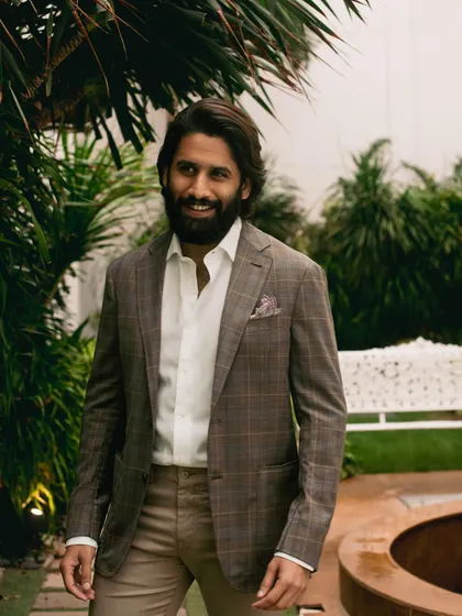 For Naga Chaitanya Akkineni, winning Best Actor at the Gold Icon Awards called for a classic look. I styled him in a Canali checked blazer for a touch of timeless sophistication.