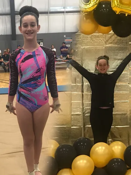 A collage highlighting a Gold athlete's journey to the regional championships.