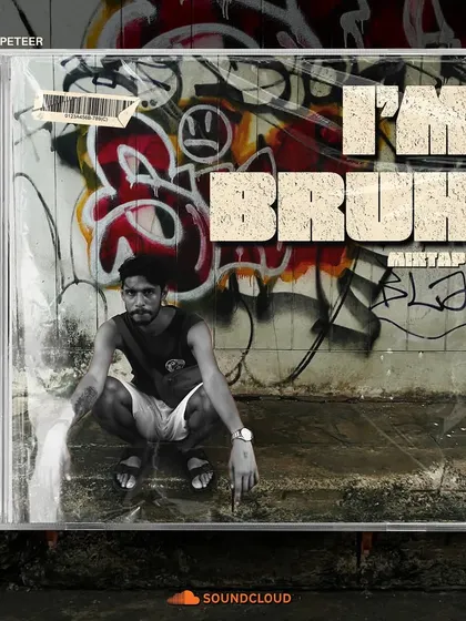 The cover for my 'I'm Bruk' mixtape. It's a raw transmission from the underground, built on broken rhythms and restless energy for those who feel too much.