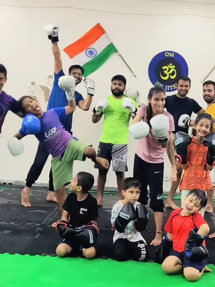 The calm before the storm. Our mixed group of adults and kids is ready to put in the work during our Sunday Muay Thai class, all while sharing a great vibe.