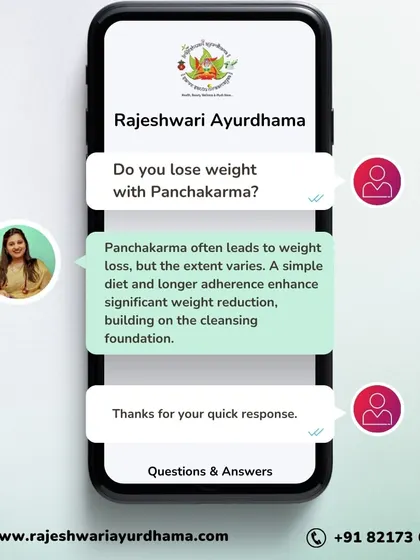 A common question we get is about weight loss. Panchakarma is a natural gut cleanse that often results in significant weight reduction by improving metabolism and eliminating waste. The results are enhanced with a simple diet and longer adherence to the program.