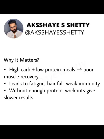 Why does protein deficiency matter? High-carb, low-protein meals lead to poor muscle recovery, fatigue, hair fall, and a weak immune system. Without enough protein, your workouts will also yield slower results.