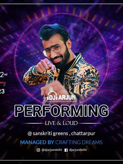 A poster from a show where I performed with singer Yuvraj Hans. I often collaborate with other artists to make your event even more special.