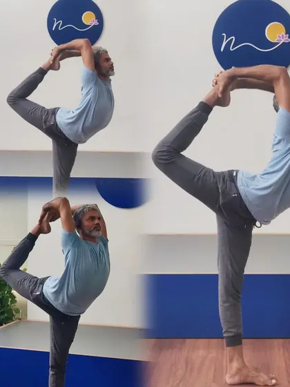 A collage showing different moments of my weekend backbending practice. It highlights the focus and dedication required to maintain and deepen flexibility in the spine.