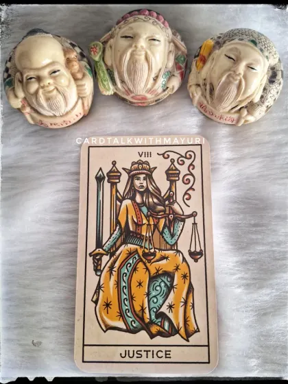 This is the March TarotScope reading for Justice. This card brings clarity, balance, and fairness. If you are waiting on a decision or legal matter, it will be resolved justly. It urges you to be honest and do the right thing.