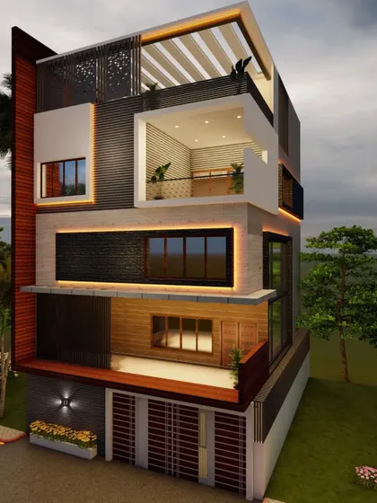 A side view of the design, showing the clean lines and modern form.