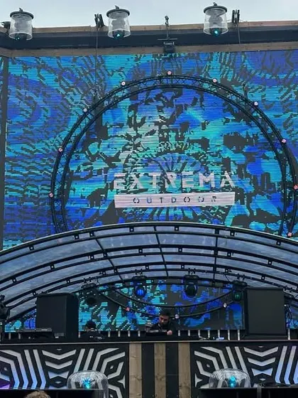 The main stage at Extrema Outdoor in all its glory. The production with massive LED screens and intricate designs was incredible.
