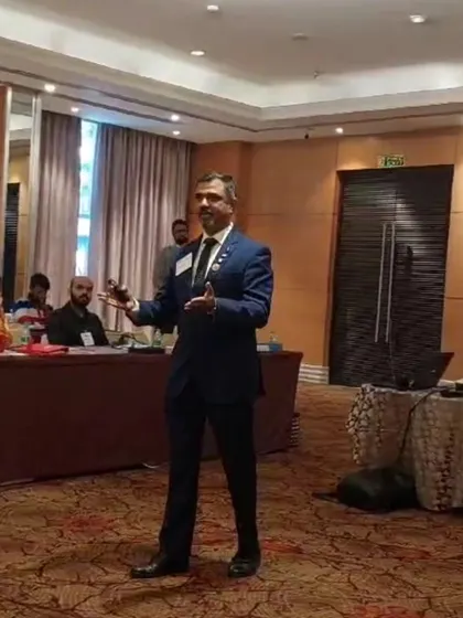 Sharing insights on design and development during a presentation. I am passionate about discussing how we can create beautiful and functional environments for our clients.