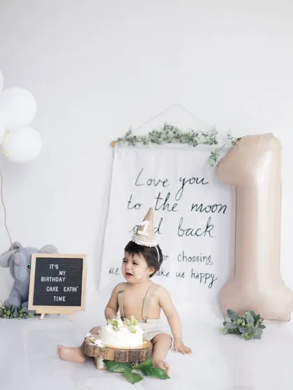 Sometimes, turning one is emotional! We capture it all, the smiles and the tears, because every expression is a part of their unique story.