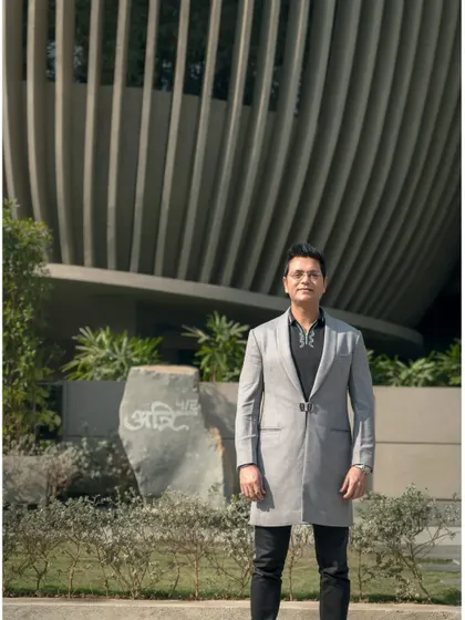 A photo of me featured in the February edition of Architecture+Design. The issue, "Creating Design Marvels," showcased a versatile range of my unconventional, striking, and contemporary residential projects.