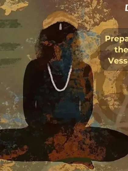 A simple yet profound teaching: Don't chase. Prepare. Receive. This is the essence of our practice, to make ourselves a vessel ready for grace.